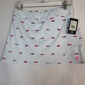 SCALES Gear Fish Print Athletic Skort – NWT – Size M Fun sold out design.
